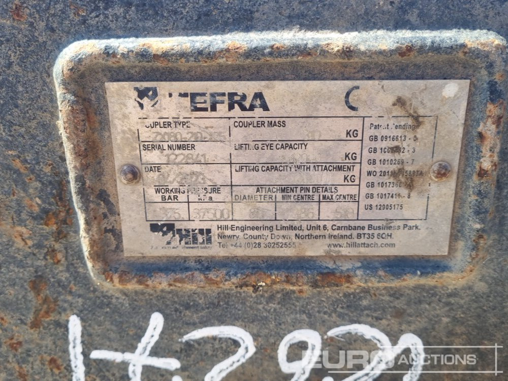 Ātrā sakabe TEFRA Hydraulic Double Lock QH 80mm Pin to suit 20 Ton Excavator: foto 12