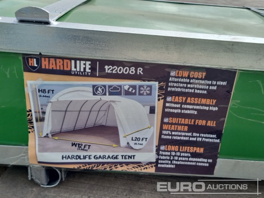 Unused 12' x 20' x 8' Garage Tent (Cannot Be Reconsigned) - Jūras konteiners: foto 5 Unused 12' x 20' x 8' Garage Tent (Cannot Be Reconsigned) - Jūras konteiners: foto 5