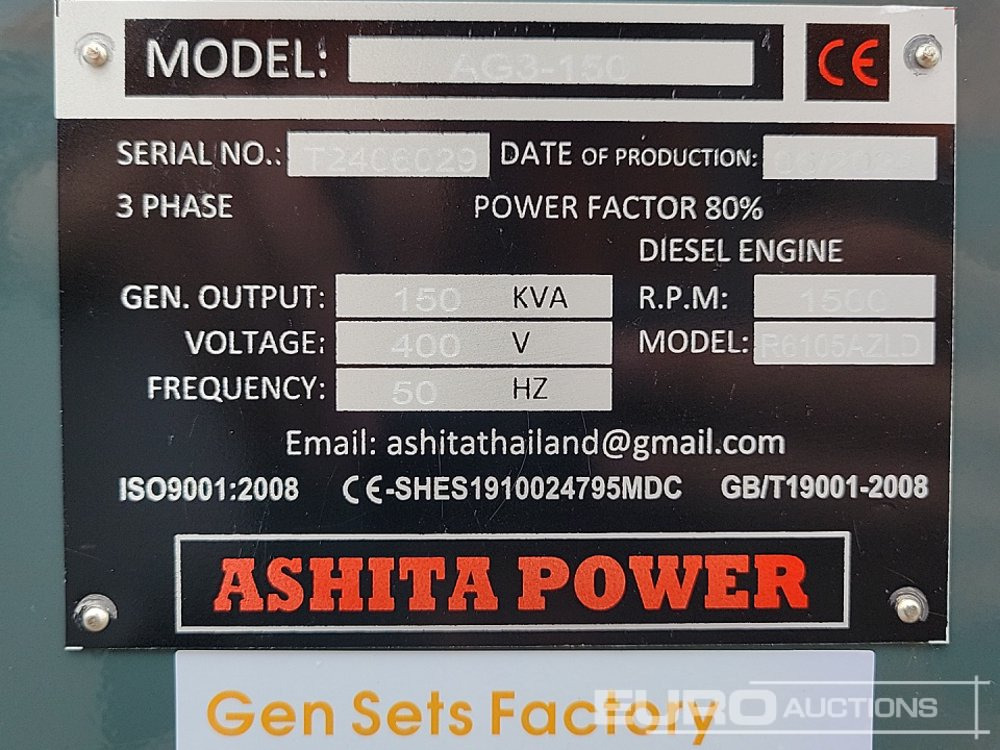 Elektroģenerators Unused 2024 Ashita AG3-150: foto 26