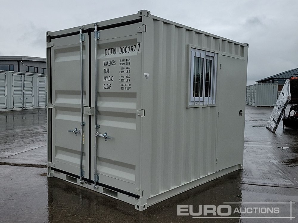 Unused 2025 10' x 8' Container, Door, Window (Cannot Be Reconsigned) - Jūras konteiners: foto 1 Unused 2025 10' x 8' Container, Door, Window (Cannot Be Reconsigned) - Jūras konteiners: foto 1