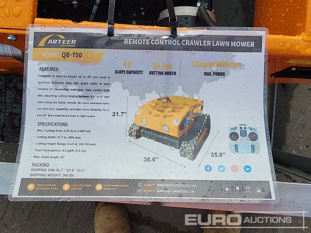 Zāles pļāvējs Unused 2025 Arteer QB-750: foto 25