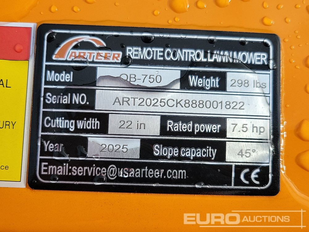 Zāles pļāvējs Unused 2025 Arteer QB-750: foto 26