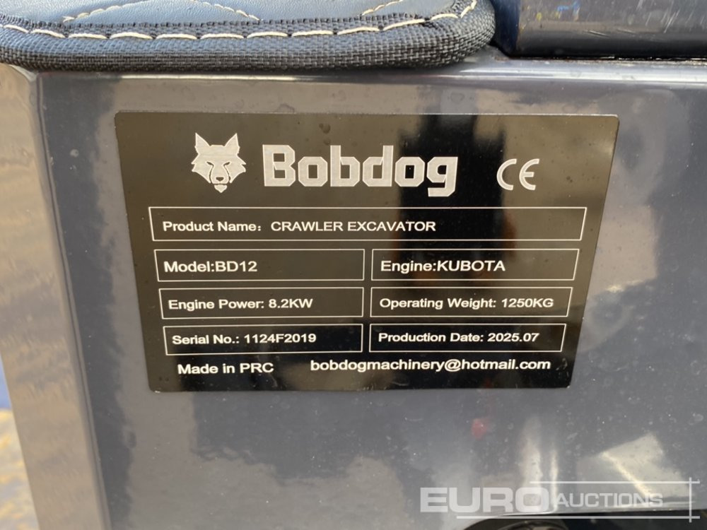 Mini-ekskavators Unused 2025 Bobdog BD12: foto 32