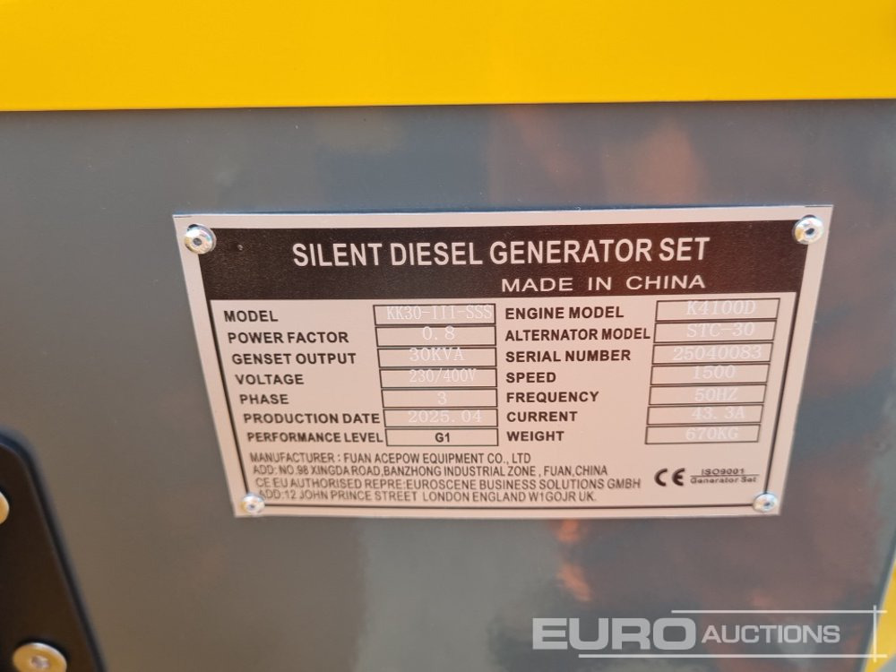 Elektroģenerators Unused 2025 Kawakenki KK30-III-SSS: foto 22