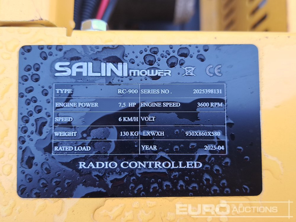 Zāles pļāvējs Unused 2025 Salini RC-900 Radio Controlled Tracked Lawnmower (Controls in Office): foto 22 Zāles pļāvējs Unused 2025 Salini RC-900 Radio Controlled Tracked Lawnmower (Controls in Office): foto 22