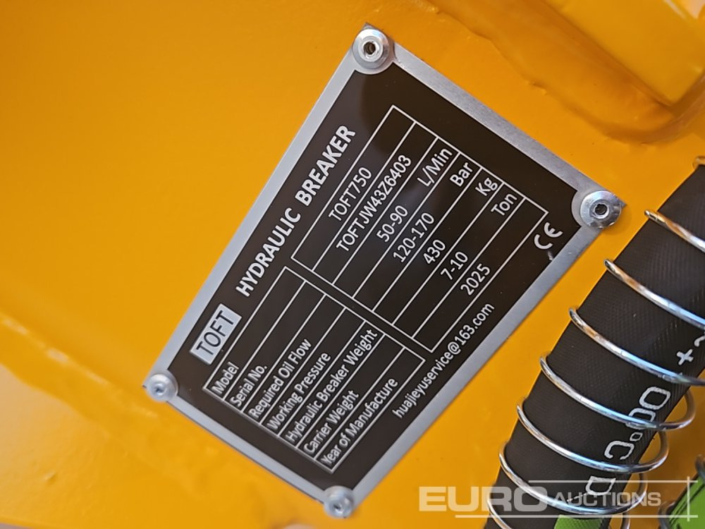 Hidrauliskais āmurs Unused 2025 Toft 750: foto 13 Hidrauliskais āmurs Unused 2025 Toft 750: foto 13