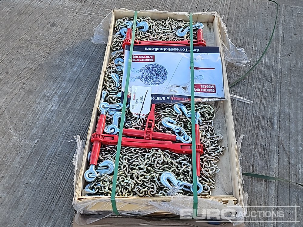 Unused 5400LBS Rachet Binder (5 of), 5/16" 20' G70 Chain (10 of) - Celtniecības maisītājs: foto 3 Unused 5400LBS Rachet Binder (5 of), 5/16" 20' G70 Chain (10 of) - Celtniecības maisītājs: foto 3