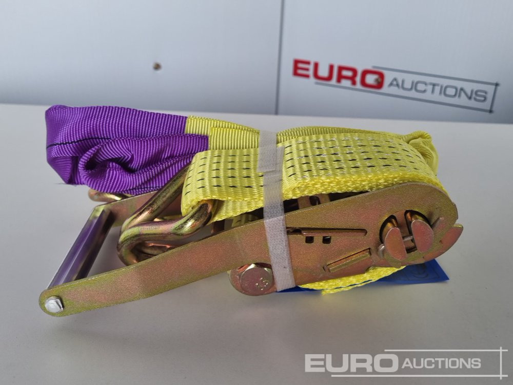Celtniecības maisītājs Unused Boss 4M x 50mm 5 Ton Ratchet Straps with Sling (4 of): foto 8