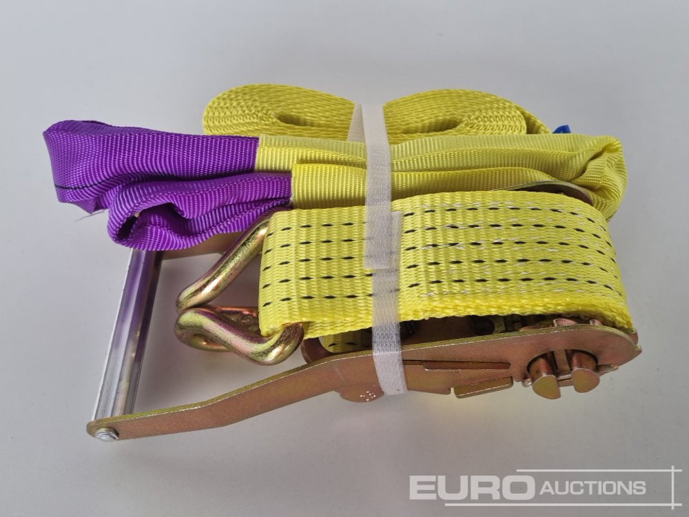 Celtniecības maisītājs Unused Boss 4M x 50mm 5 Ton Ratchet Straps with Sling (4 of): foto 9