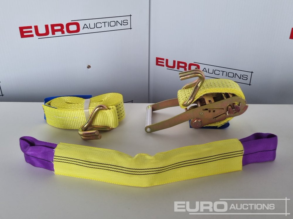 Celtniecības maisītājs Unused Boss 4M x 50mm 5 Ton Ratchet Straps with Sling (4 of): foto 29