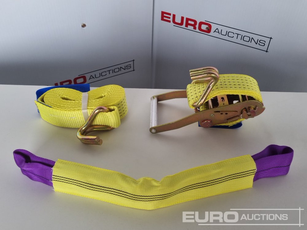 Celtniecības maisītājs Unused Boss 4M x 50mm 5 Ton Ratchet Straps with Sling (4 of): foto 30