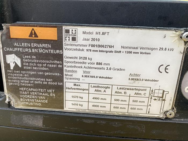 Gāzes iekrāvējs Hyster H1.8FT, Heftruck, LPG: foto 20