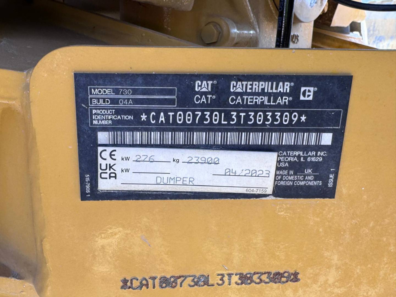 Artikulētias pašizgāzējs CAT 730-04: foto 6