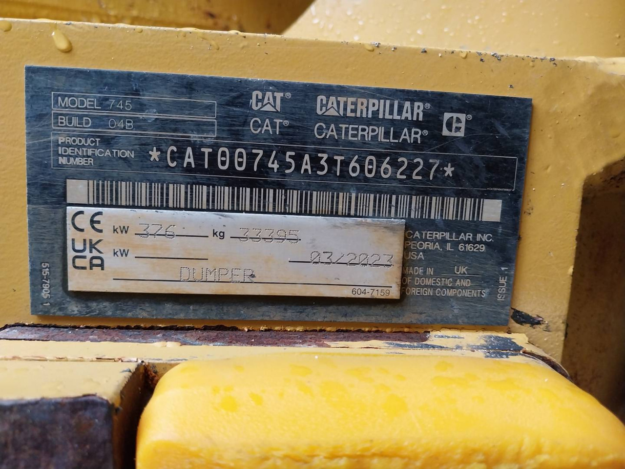 CAT 745 - Artikulētias pašizgāzējs: foto 5 CAT 745 - Artikulētias pašizgāzējs: foto 5