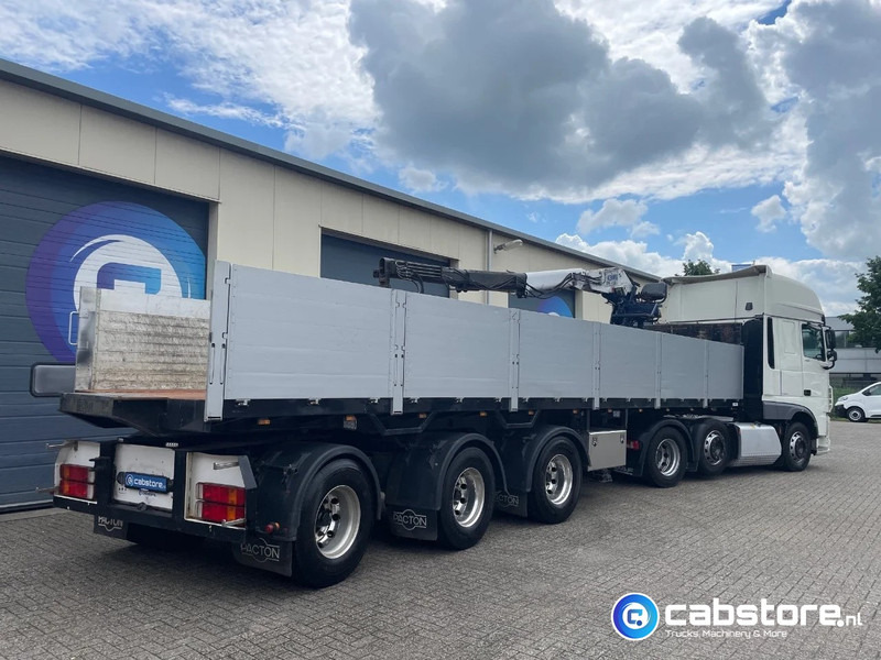 Pacton T3-003 3-assige stenen oplegger 2-assen gestuurd + Kennis Type 14.000 loopkraan - Rotator - stenenklem - Bortu puspiekabe/ Platforma: foto 1 Pacton T3-003 3-assige stenen oplegger 2-assen gestuurd + Kennis Type 14.000 loopkraan - Rotator - stenenklem - Bortu puspiekabe/ Platforma: foto 1