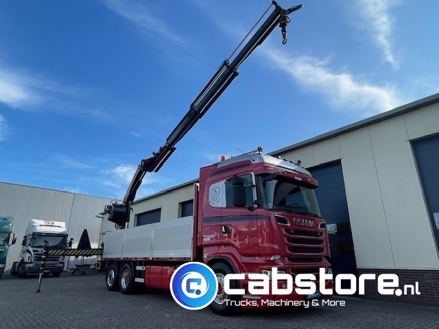 Kravas auto ar manipulatoru Scania R520  LB6X2*4HNB Euro 6 - Bouwjaar 2013 - Highline - Opticruise  - Open box + Palfinger PK 24001-K B Autolaadkraan - Good condition !: foto 19