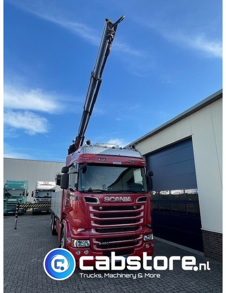 Kravas auto ar manipulatoru Scania R520  LB6X2*4HNB Euro 6 - Bouwjaar 2013 - Highline - Opticruise  - Open box + Palfinger PK 24001-K B Autolaadkraan - Good condition !: foto 12