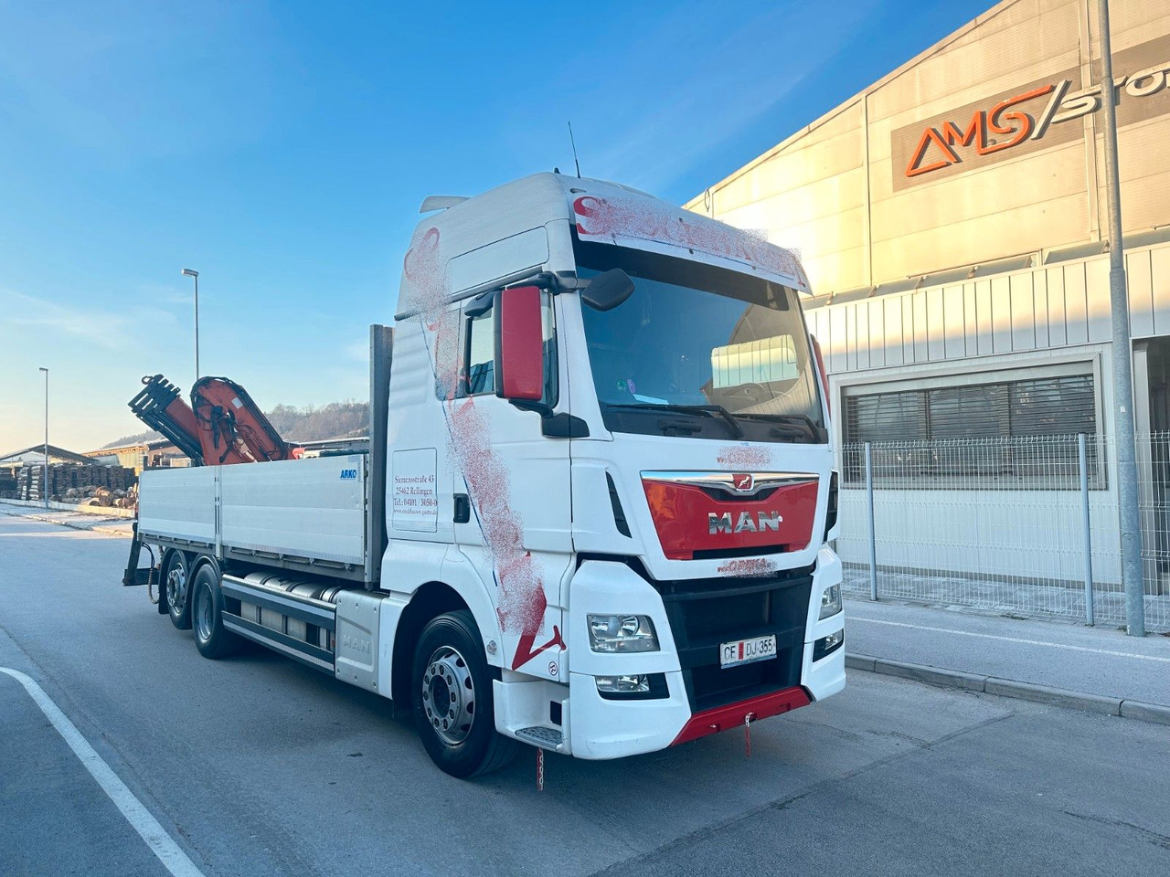 MAN TGX 26.440 6X2 Intarder ATLAS 165 - Bortu kravas automašīna/ Platforma, Kravas auto ar manipulatoru: foto 1 MAN TGX 26.440 6X2 Intarder ATLAS 165 - Bortu kravas automašīna/ Platforma, Kravas auto ar manipulatoru: foto 1