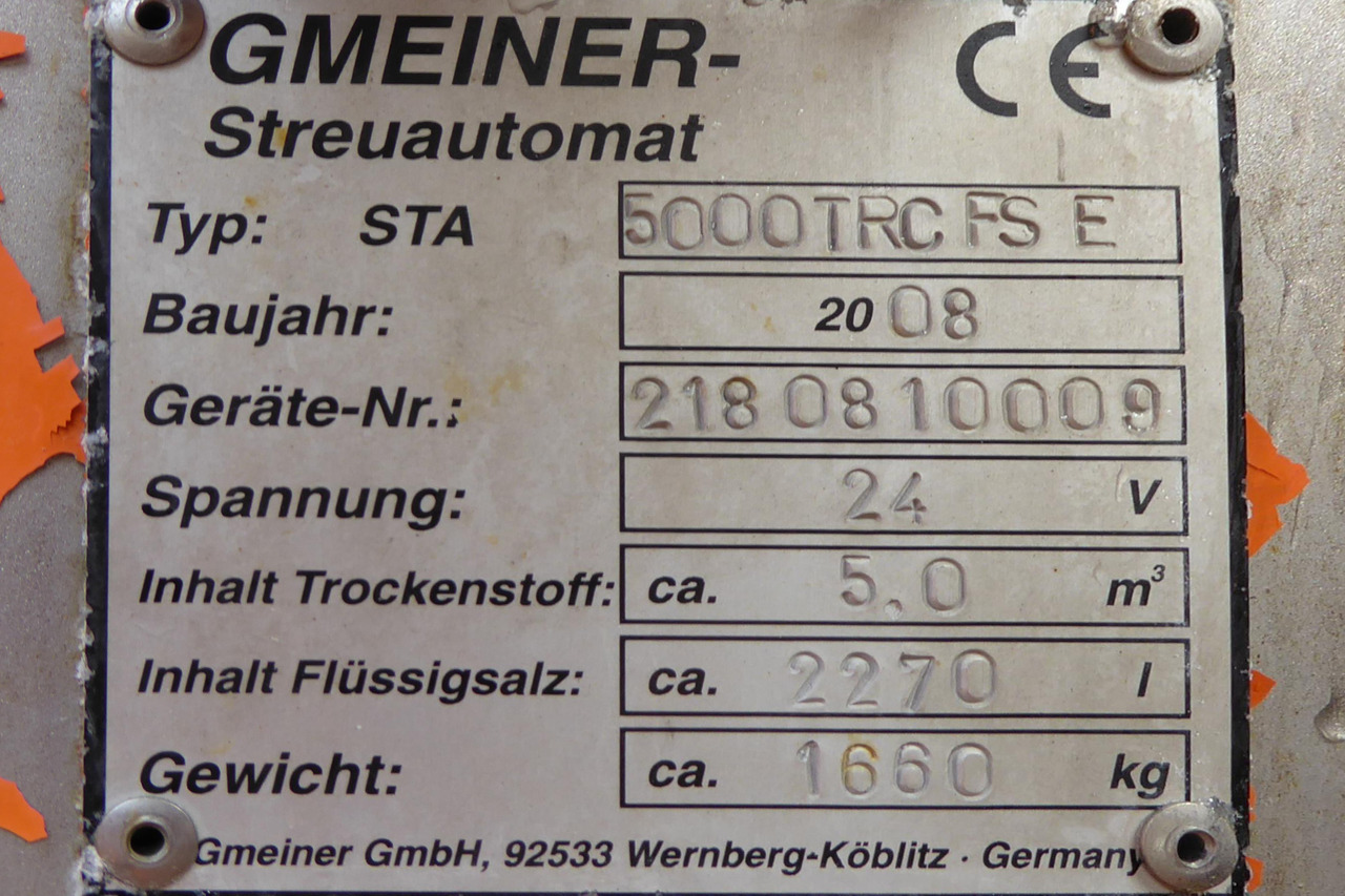 Pacēlājs ar āķi KÜPPER-WEISSER /GMEINER/BUCHER Feuchtsalzstreuer Salzstreuer Streuer: foto 9
