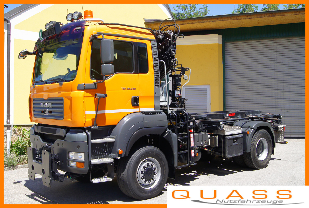 MAN TGA 18.360 BL 4x4/Euro 4/TÜV/HIAB 111/MULTILIFT/Winterdienst - Pacēlājs ar āķi, Kravas auto ar manipulatoru: foto 1 MAN TGA 18.360 BL 4x4/Euro 4/TÜV/HIAB 111/MULTILIFT/Winterdienst - Pacēlājs ar āķi, Kravas auto ar manipulatoru: foto 1