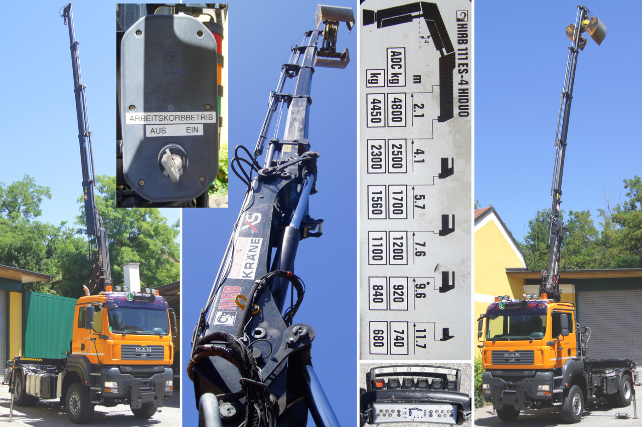 Kravas automašīna - kabeļu sistēma, Kravas auto ar manipulatoru MAN TGA 18.360 BL 4x4/Euro4/TÜV/HIAB 111/MULTILIFT/Winterdienst: foto 12