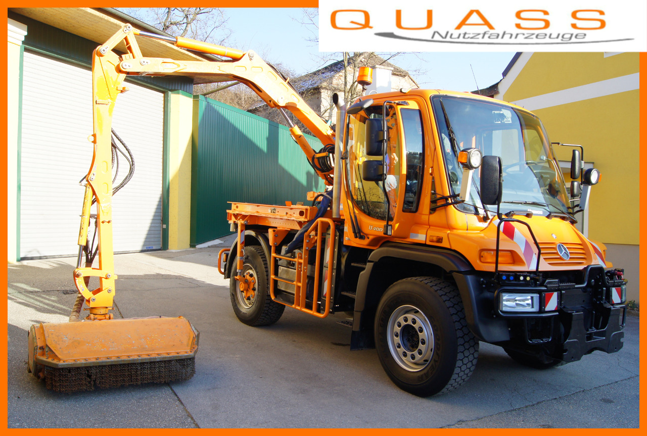 UNIMOG Unimog U 400/Hydrostat/Mähtür +MULAG MHU 800 - Kravas automašīna pašizgāzējs: foto 1 UNIMOG Unimog U 400/Hydrostat/Mähtür +MULAG MHU 800 - Kravas automašīna pašizgāzējs: foto 1