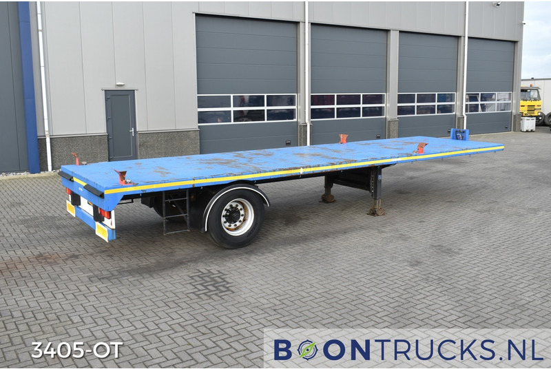 Schmitz Cargobull SKO 10 PLATTE BAK | TWISTLOCKS 20ft * L 900 cm * KENTEKEN LANGZAAM VERKEER - Bortu puspiekabe/ Platforma: foto 1 Schmitz Cargobull SKO 10 PLATTE BAK | TWISTLOCKS 20ft * L 900 cm * KENTEKEN LANGZAAM VERKEER - Bortu puspiekabe/ Platforma: foto 1