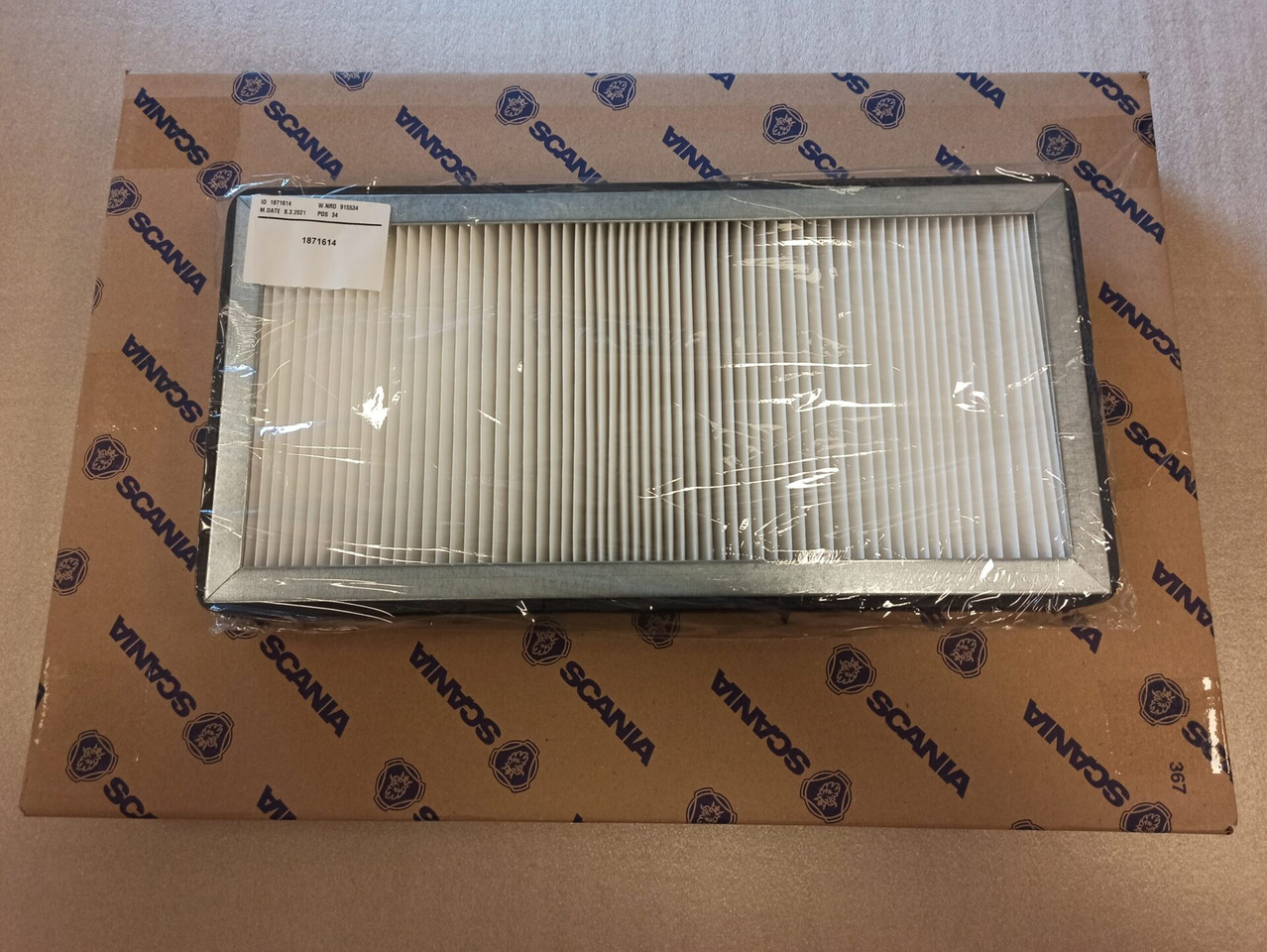 SCANIA AIR FILTER - 1871614 - Salona filtrs - Kravas automašīna: foto 1 SCANIA AIR FILTER - 1871614 - Salona filtrs - Kravas automašīna: foto 1