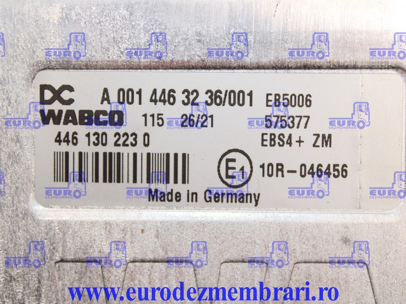CALCULATOR EBS4 ZM MERCEDES ACTROS MP5 A0014463236 - Elektroniskais vadības bloks (ECU) - Kravas automašīna: foto 3 CALCULATOR EBS4 ZM MERCEDES ACTROS MP5 A0014463236 - Elektroniskais vadības bloks (ECU) - Kravas automašīna: foto 3