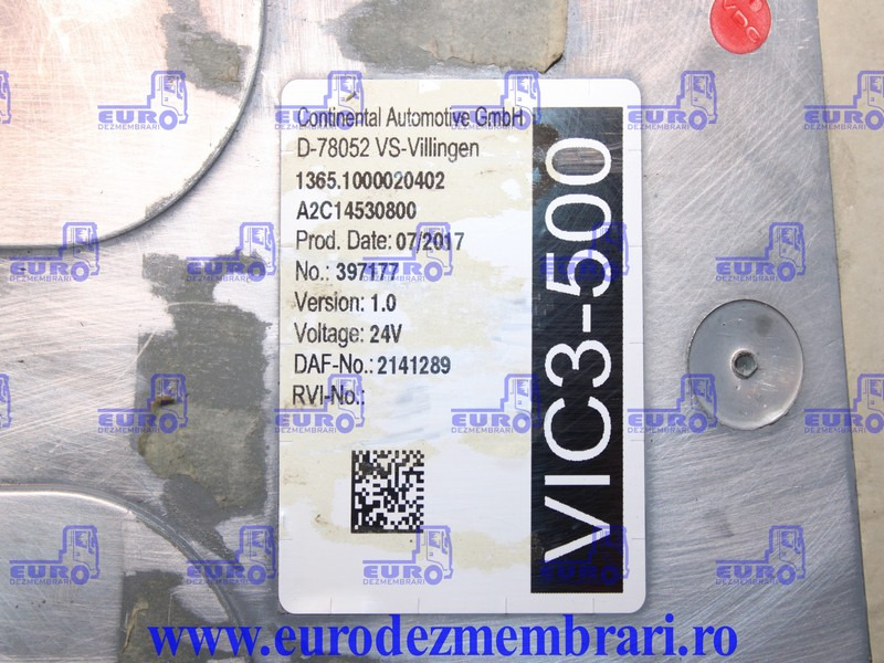 CALCULATOR VIC3-500 DAF XF106 2141289, 2139671, 2206308 - Elektroniskais vadības bloks (ECU) - Kravas automašīna: foto 4 CALCULATOR VIC3-500 DAF XF106 2141289, 2139671, 2206308 - Elektroniskais vadības bloks (ECU) - Kravas automašīna: foto 4