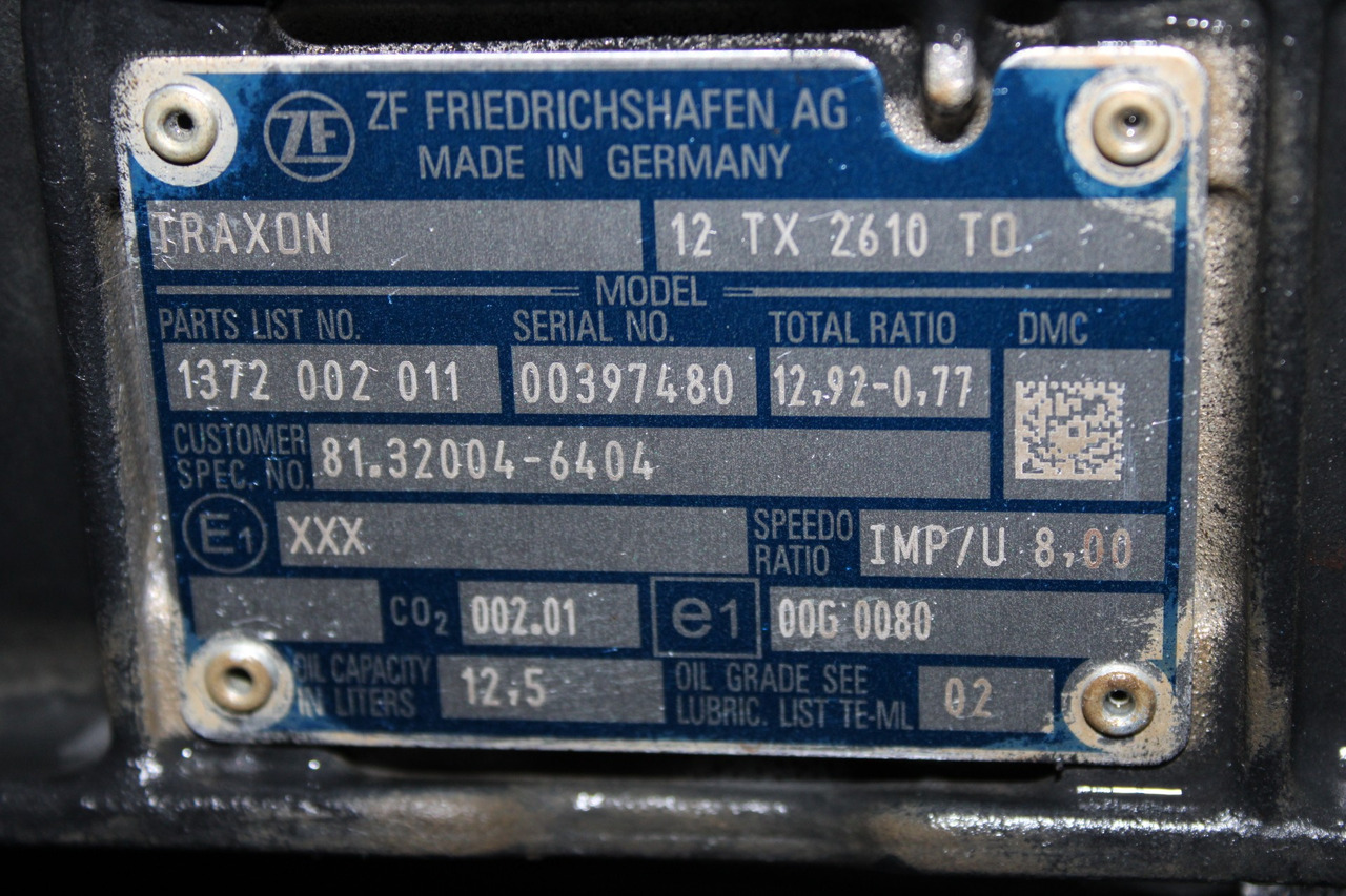 CUTIE DE VITEZE MAN TGS 8*4 TRAXON 12 TX 2610 TO 81.32004.6404 R12.92-0.77 AUTOMATA FATA RETARDER - Pārnesumkārba - Kravas automašīna: foto 5 CUTIE DE VITEZE MAN TGS 8*4 TRAXON 12 TX 2610 TO 81.32004.6404 R12.92-0.77 AUTOMATA FATA RETARDER - Pārnesumkārba - Kravas automašīna: foto 5