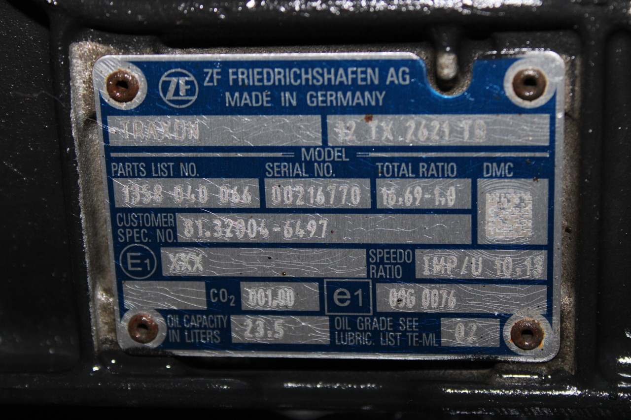 CUTIE DE VITEZE MAN TRAXON 12 TX 2621 TD 81.32004.6497 R=16.69-1.0 - Pārnesumkārba - Kravas automašīna: foto 5 CUTIE DE VITEZE MAN TRAXON 12 TX 2621 TD 81.32004.6497 R=16.69-1.0 - Pārnesumkārba - Kravas automašīna: foto 5