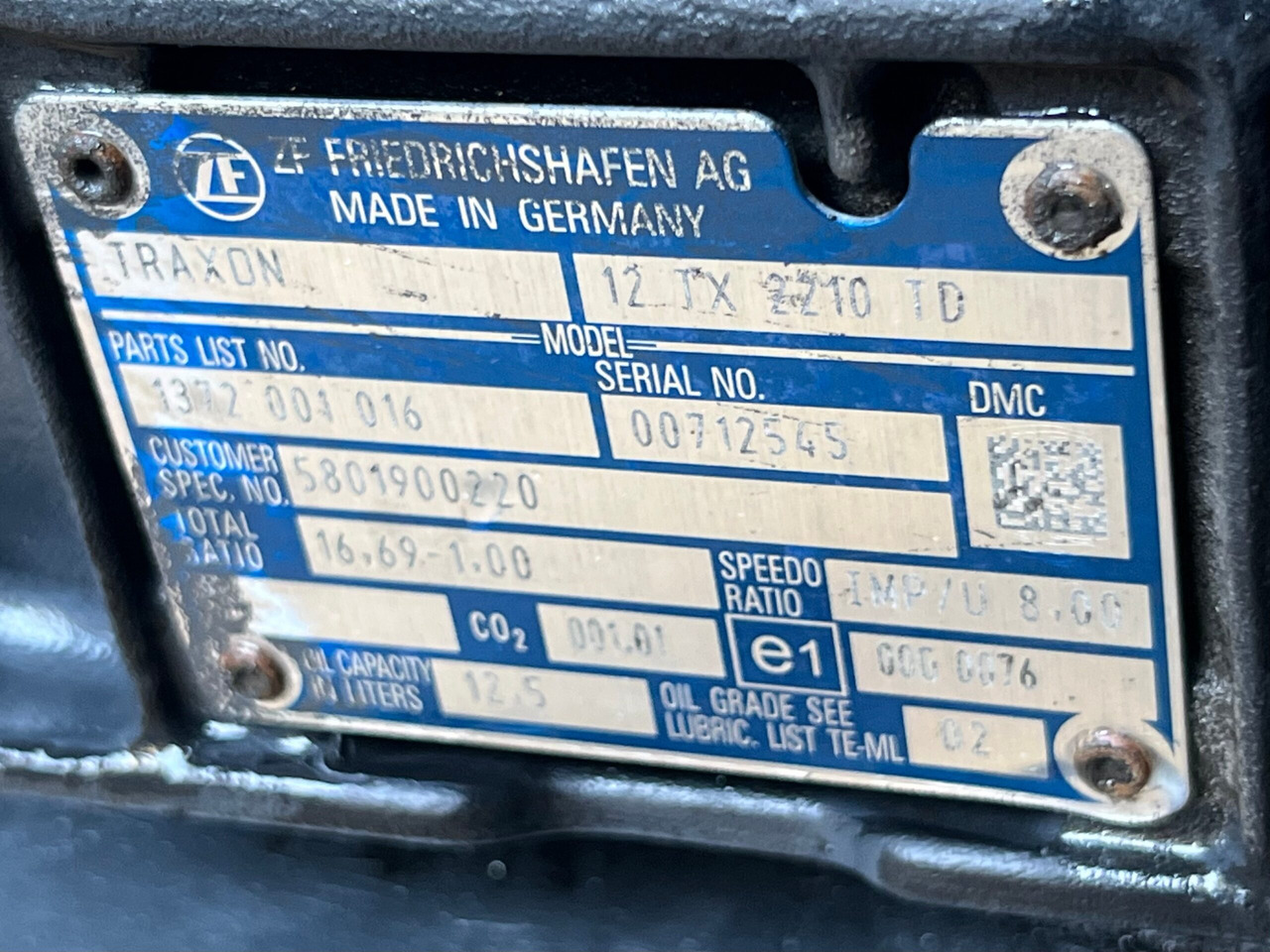 CUTIE DE VITEZE TRAXON FARA INTARDER IVECO 12TX 2210 TD R=16,69-1,00 5801900220 - Pārnesumkārba - Kravas automašīna: foto 3 CUTIE DE VITEZE TRAXON FARA INTARDER IVECO 12TX 2210 TD R=16,69-1,00 5801900220 - Pārnesumkārba - Kravas automašīna: foto 3