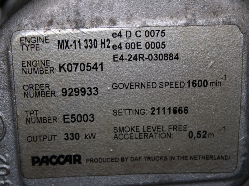 MOTOR DAF MX-11 330 H2 450CP EURO 6 2111666 - Dzinējs - Kravas automašīna: foto 5 MOTOR DAF MX-11 330 H2 450CP EURO 6 2111666 - Dzinējs - Kravas automašīna: foto 5