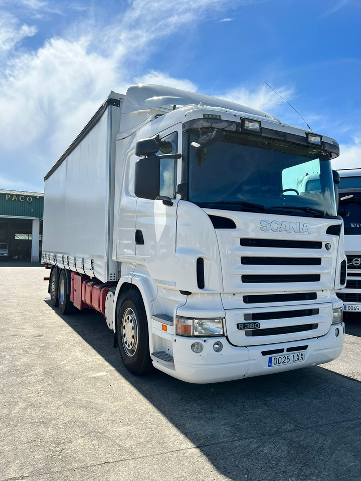 CAMION SCANIA 380 CON CARRETILLA MOFFET M4 - Kravas automašīna ar tentu: foto 2 CAMION SCANIA 380 CON CARRETILLA MOFFET M4 - Kravas automašīna ar tentu: foto 2