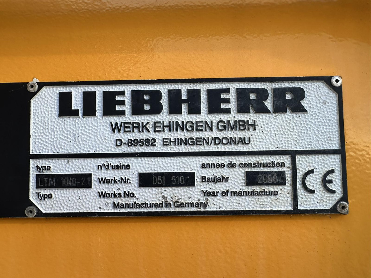 Autoceltnis Liebherr LTM 1040-2.1 (06 - 051 510): foto 9