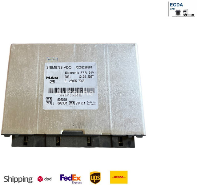 MAN SIEMENS VDO Elektronik FFR 81.25805.7069 A2C53220804 - Elektroniskais vadības bloks (ECU): foto 1 MAN SIEMENS VDO Elektronik FFR 81.25805.7069 A2C53220804 - Elektroniskais vadības bloks (ECU): foto 1