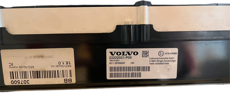 Volvo 22222031 - Mērinstrumentu panelis: foto 4 Volvo 22222031 - Mērinstrumentu panelis: foto 4