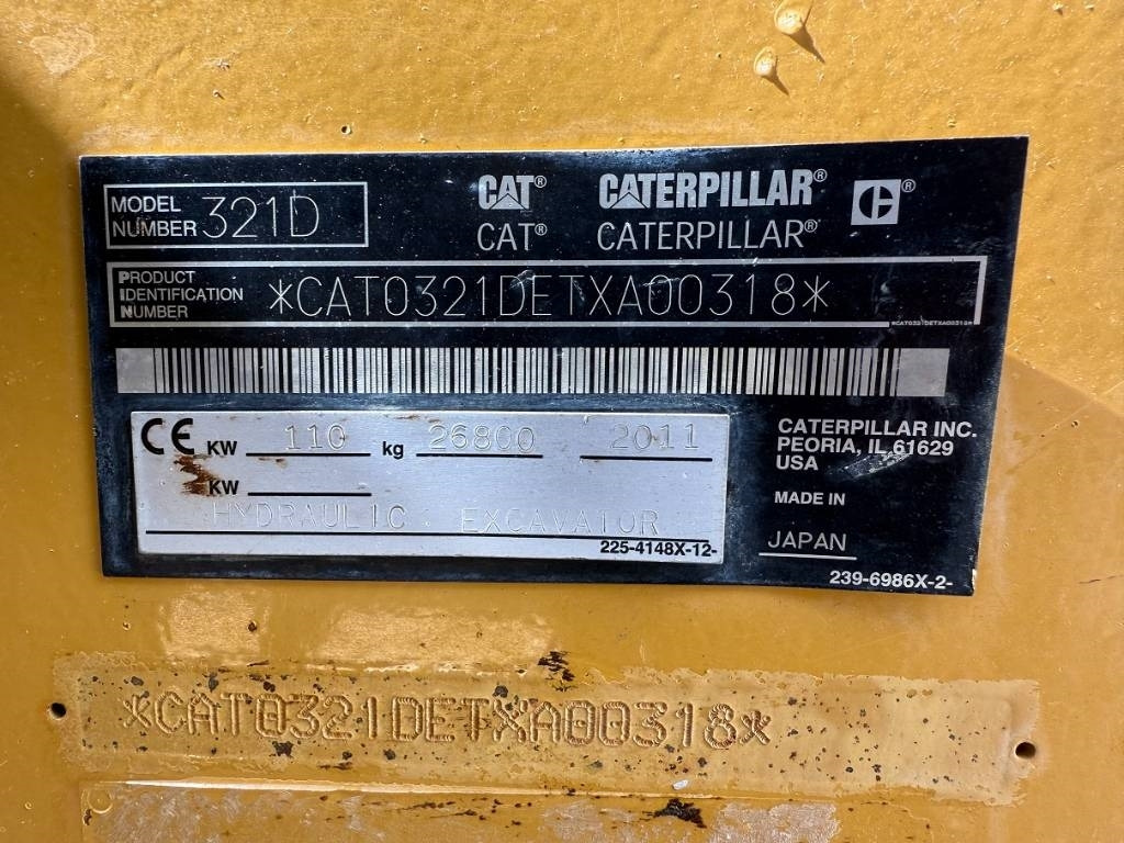 CAT 321 D LCR - Kāpurķēžu ekskavators: foto 3 CAT 321 D LCR - Kāpurķēžu ekskavators: foto 3