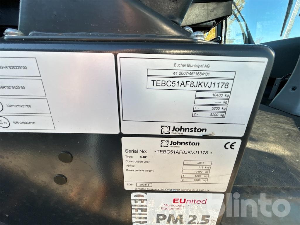 Johnston / Bucher C401 (2018) - Ielu tīrīšanas mašīna: foto 5 Johnston / Bucher C401 (2018) - Ielu tīrīšanas mašīna: foto 5