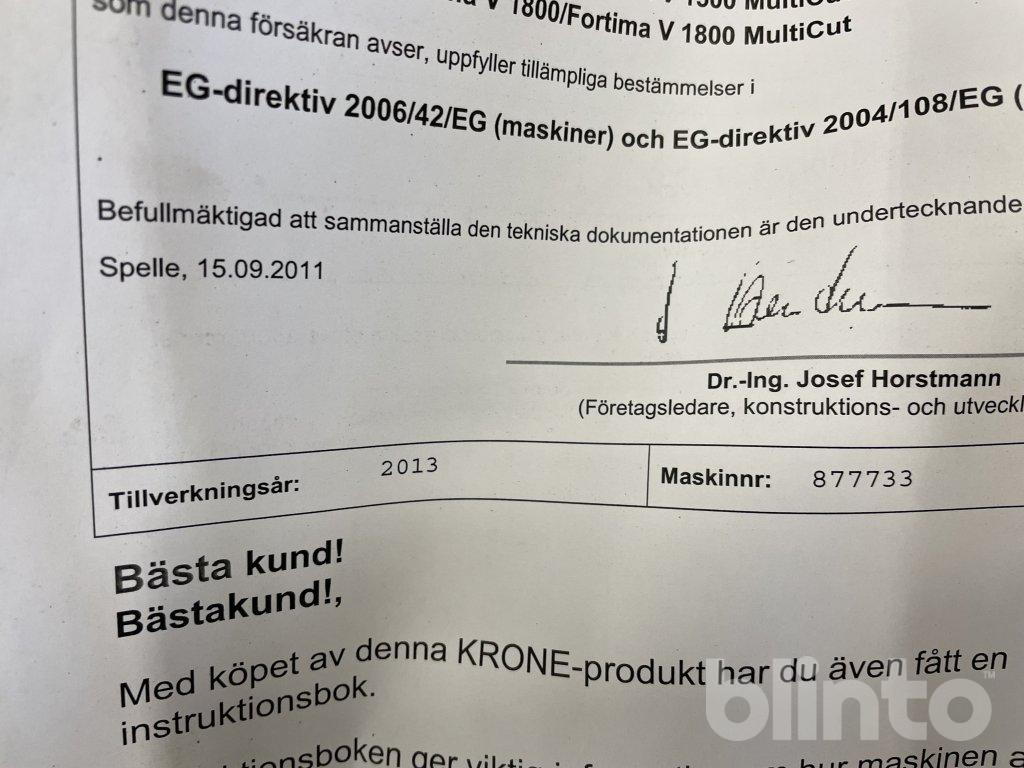 Rituļu prese Krone Fortima V1500: foto 33