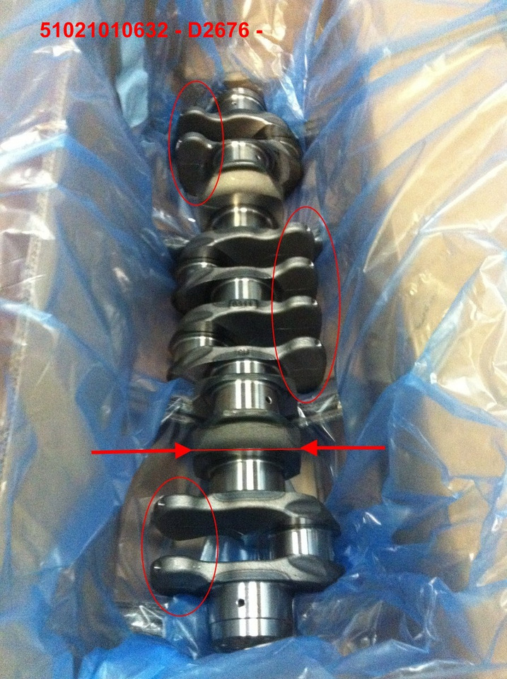 ALBERO MOTORE MAN D2066 - D2676 - Kloķvārpsta: foto 2 ALBERO MOTORE MAN D2066 - D2676 - Kloķvārpsta: foto 2