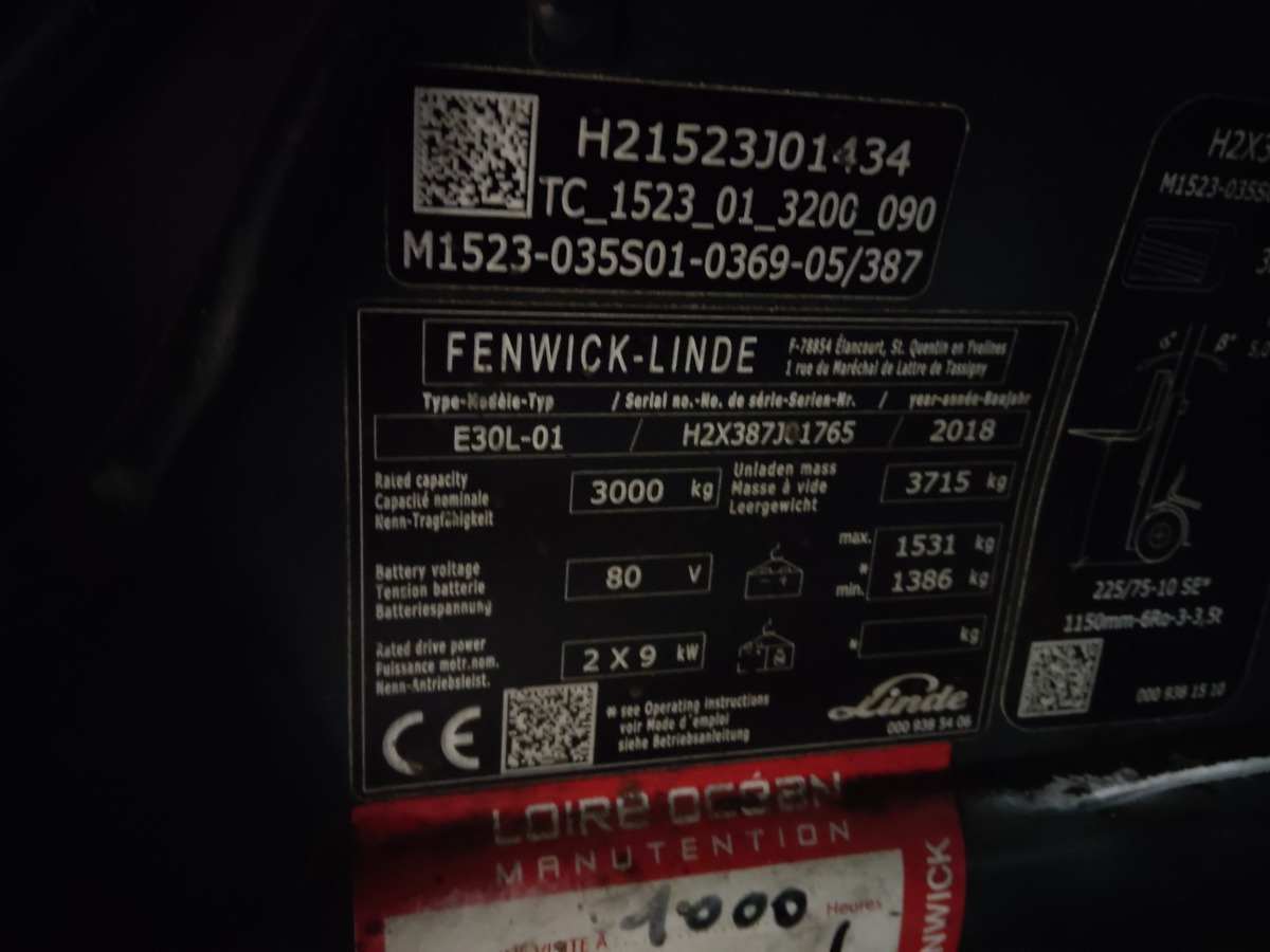 Linde E30L-01 - Elektroiekrāvējs: foto 5 Linde E30L-01 - Elektroiekrāvējs: foto 5