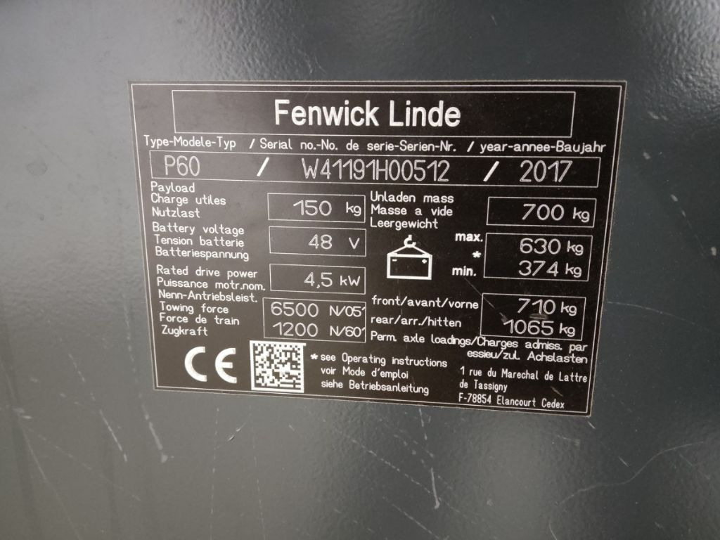 Linde P60 - Noliktavas vilcējs: foto 5 Linde P60 - Noliktavas vilcējs: foto 5