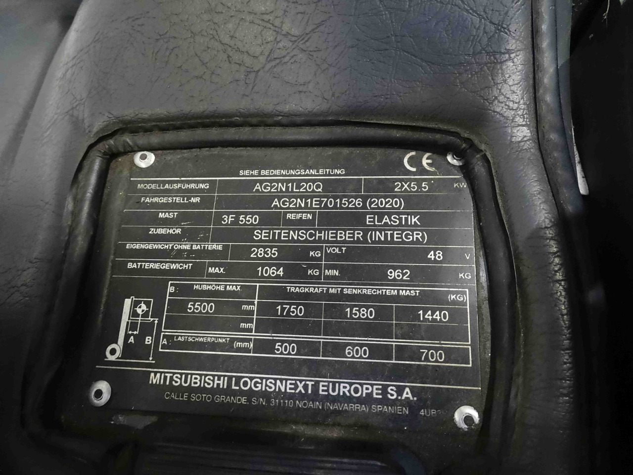 Mitsubishi AG2N1L20Q - Elektroiekrāvējs: foto 5 Mitsubishi AG2N1L20Q - Elektroiekrāvējs: foto 5