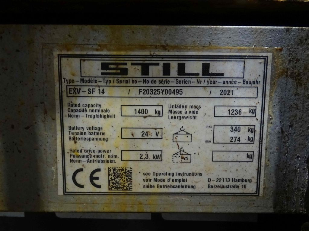 Still EXV-SF14/TK - Krautņotājs: foto 5 Still EXV-SF14/TK - Krautņotājs: foto 5