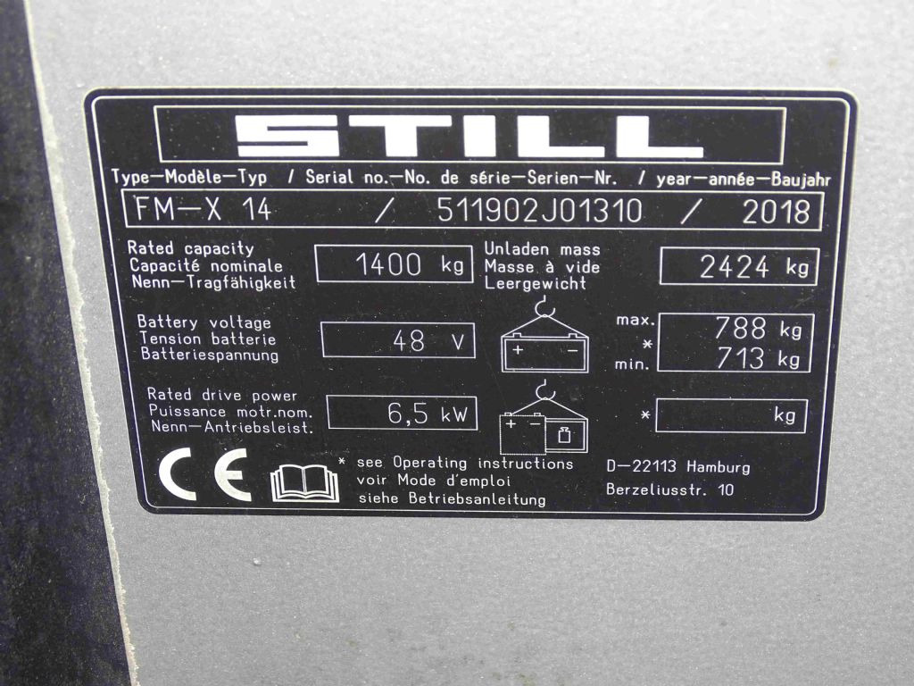 Still FM-X14 - Bīdmasta krautņotājs: foto 5 Still FM-X14 - Bīdmasta krautņotājs: foto 5
