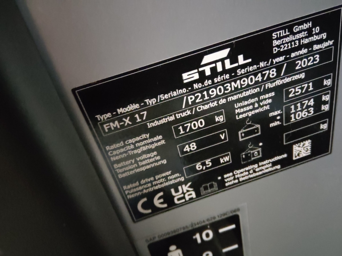 Still FM-X17 - Bīdmasta krautņotājs: foto 5 Still FM-X17 - Bīdmasta krautņotājs: foto 5