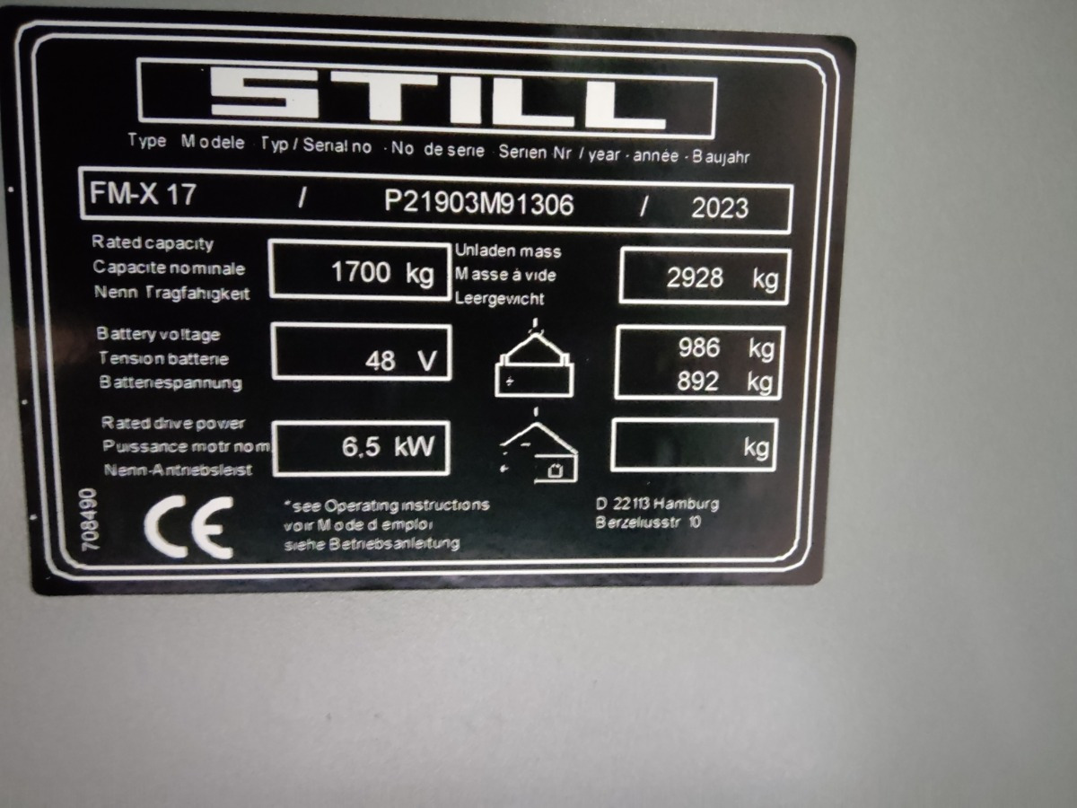 Still FM-X17 - Bīdmasta krautņotājs: foto 5 Still FM-X17 - Bīdmasta krautņotājs: foto 5