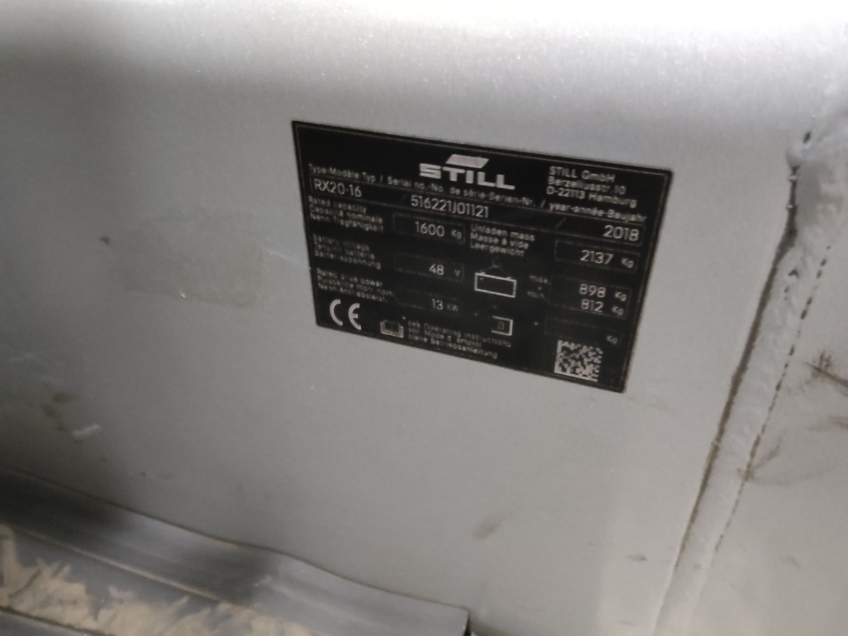 Still RX20-16 - Elektroiekrāvējs: foto 5 Still RX20-16 - Elektroiekrāvējs: foto 5